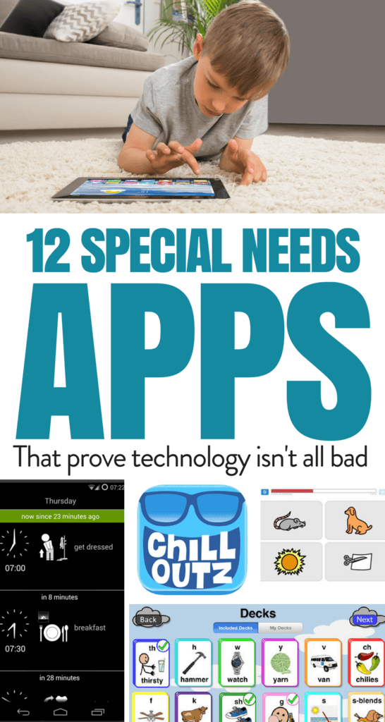 12 special needs apps that prove technology isn't all bad... #techforkids #technology #specialneeds #specialneedskids #parenting 
